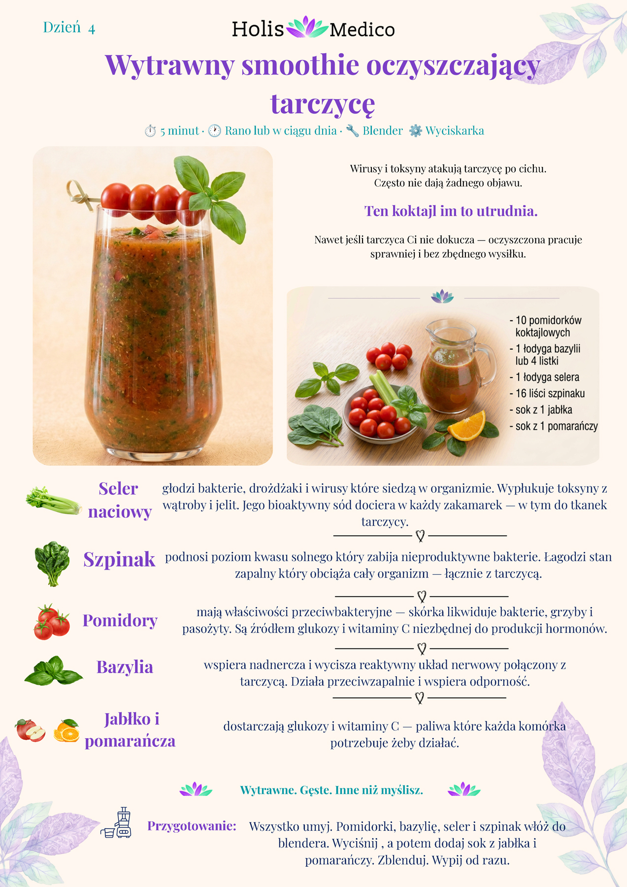 Podgląd wytrawnego smoothie z e-booka Apteka w szklance