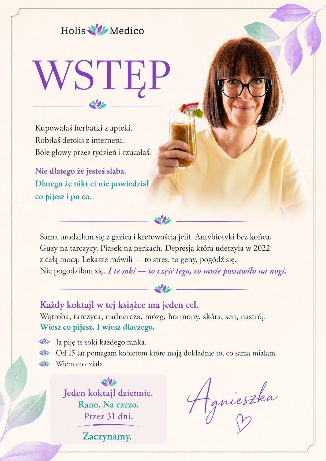 Podgląd strony Wstęp z e-booka Apteka w szklance